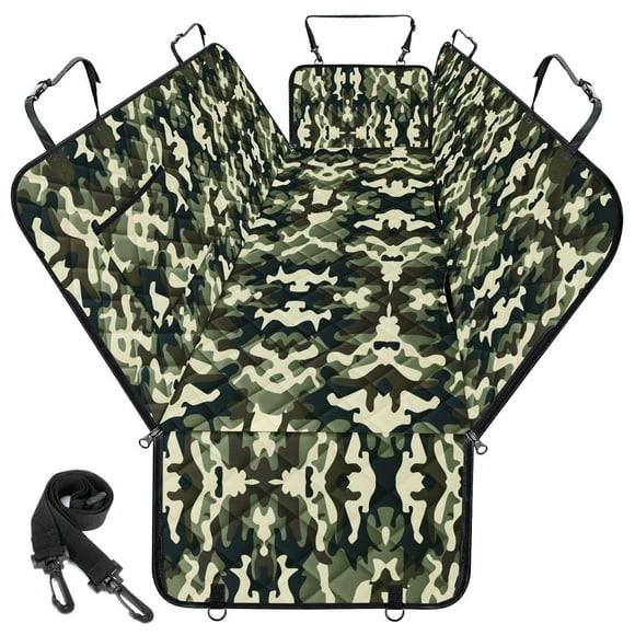 Funda Impermeable para Asiento de Auto para Perro NECKORY para Asiento Trasero en Camuflaje S