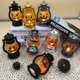 thumbnail image 5 of Linterna de calabaza decorativa de Halloween Uanit, calabaza decorativa de Halloween, vela electrónica de plástico de Pascua vintage, calabaza de mano galvanizada, viento americano, 5 of 8
