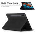 thumbnail image 4 of Dteck Case for Galaxy Tab S7 FE/S8 Plus/S7 Plus 12.4 Inch, Premium PU Leather Multiple Viewing Angles Folding Stand Cover with Pen Holder Auto Wake Sleep for Samsung Tab S7 FE 5G/S8+ 2022/S7+, Black, 4 of 6