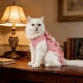 thumbnail image 4 of Cat Recovery Suit for After Surgery, Breathable E-Collar Alternative for Cats, Anti-Licking Spay Neuter Recovery Shirt for Cats Kittens, Pink, 4 of 7