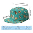 thumbnail image 5 of Flat Visor Hat with Artistic Dog Print - Adjustable Unisex Baseball Cap for Dog Enthusiasts, 5 of 5