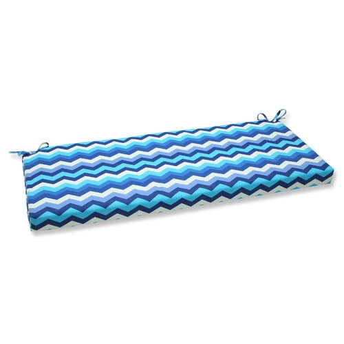 Pillow Perfect Outdoor Indoor Panama Wave Azure Bench Cushion Walmart Com Walmart Com