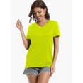thumbnail image 3 of Womens Short Sleeve Round Neck Shirts Summer Top Fashion Basic Tee, 3 of 6