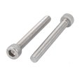 thumbnail image 1 of Unique Bargains M6x50mm 304 Stainless Steel Left Hand Thread Hex Socket Head Cap Screw Bolt 2pcs, 1 of 1