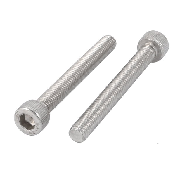 Unique Bargains M6x50mm 304 Stainless Steel Left Hand Thread Hex Socket Head Cap Screw Bolt 2pcs