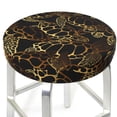 thumbnail image 3 of Lsque Sea Turtle With Ocean Pattern Round Bar chair cushion covers Velvet Fabric Premium Comfort Protects from Scratches and Stains for 14-17 Inch Chair-14 inch, 3 of 7