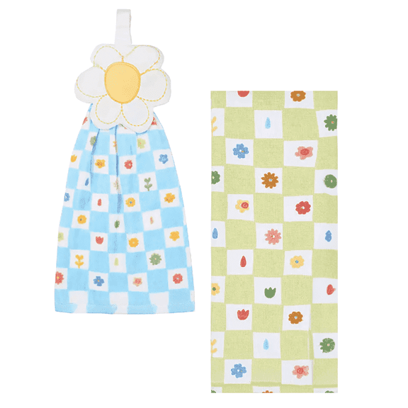 Celebrate Together Spring Kitchen Towels Machine Wash Daisy Flowers Daisy Cotton Kitchen Towel 2 Count