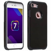Apple iPhone 8 Plus/7 Plus/6s Plus Case Cover, Slim Hybrid Dual Layer Shock Resistant Case Cover for iPhone 8 Plus - Black