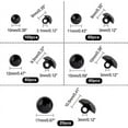 thumbnail image 2 of 300pcs Black Crafts Eyes 5 Sizes Animal Eyes Round Domed Buttons Black Sewing Shank Button, 2 of 5