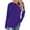 Purple, variant on Women Long Sleeve Tops 2025 Fall Fashion Casual Crew Neck Pullover Shirt Loose Comfy Solid Color Tops with Pockets Purple M