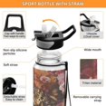 thumbnail image 4 of BZSMCE Sport Bottle Leopard in Bloom Outdoor sports Water Bottle Size: 10.4x3in, 4 of 7