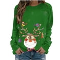 thumbnail image 3 of Jsaierl Womens Christmas Fleece Sweatshirts Funny Xmas Graphic Sweatshirt Loose Fit Pullover Sweater Tops Crewneck Tunic Long Sleeve Shirts Christmas Clothes, 3 of 5