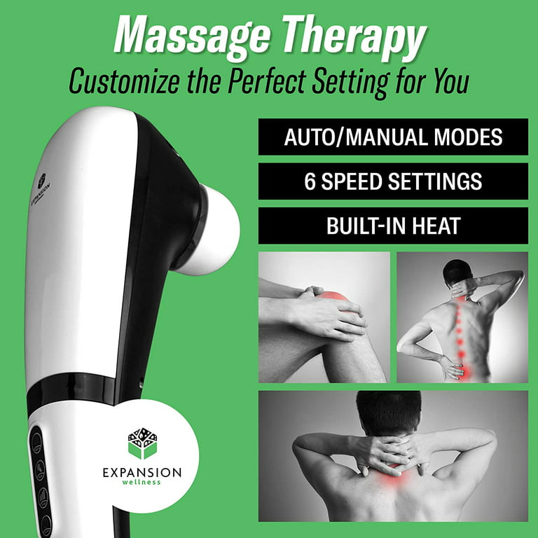 2600 mAh Handheld Deep Tissue Massager with Heat for Muscles, Back