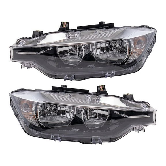 Headlight Assembly Set 2 Piece - Compatible with 2016 BMW 328i