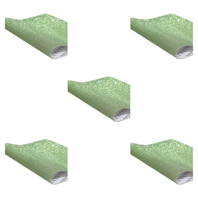 Scienceny Hojas de diamantes de imitación adhesivos suministros decorativos exquisitos accesorios de bricolaje decoraciones de coche para teléfono verde verde claro SS6 (24*20CM) 5piezas Scienceny CBP224112