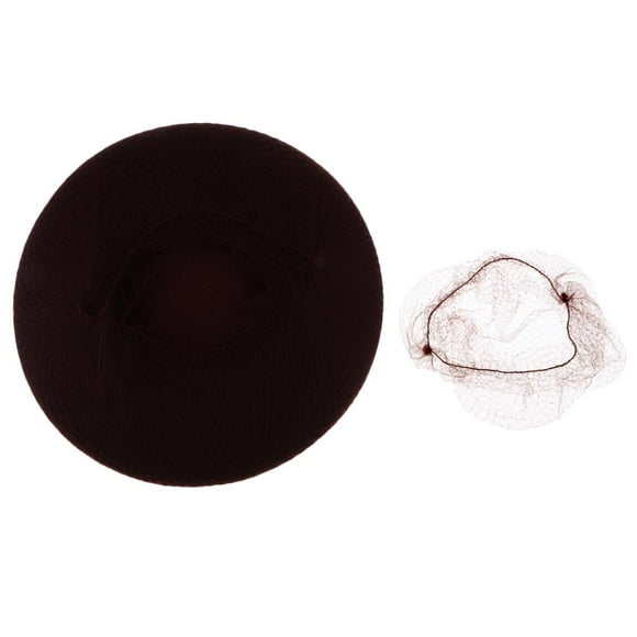 Peluca de nailon para peluca, tejido elástico transpirable, redecilla elástica para el pelo marrón Colcomx Gorra de peluca para mujer