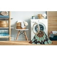 thumbnail image 2 of Ahgly Company Machine Washable Indoor Square Transitional Red Brown Area Rugs, 8' Square, 2 of 7