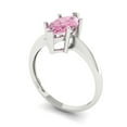thumbnail image 2 of 1.5 ct Marquise Cut Simulated Pink Diamond Solitaire Engagement Ring for Women in 18K White Gold, 2 of 5