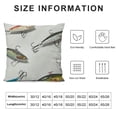 thumbnail image 5 of BANET Fishing Pillow Sham, Several Equipment Objects Trolling Angling Netting Gathering Activity, Decorative Standard Size Printed Pillowcase White, 5 of 5