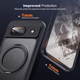 thumbnail image 5 of for Google Pixel 8A Case with 360° Rotatable Magnetic Ring Stand [Compatible with Mag-Safe][-Grade Protection] Translucent Pixel 8A Phone Case 6.1" for Women Men, Black, 5 of 7