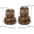 thumbnail image 5 of CAILDANL Leather Backpack for Men, Waxed Canvas Shoulder Rucksack Carry-On Travel Backpack, 5 of 9