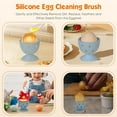 thumbnail image 6 of DZORUN Egg Brush Cleaner Cute Chick Shaped for Fresh Eggs Vegetable Fruit Clean Brush Silicone Egg Washer, 6 of 7