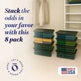 thumbnail image 2 of Homz 41-Qt Multipurpose Plastic Storage Containers w/Gray Lids, (8 Pack), 2 of 10