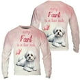 thumbnail image 3 of Every Fart is Love Note Maltese Guilty Face Happy Valentine's All Over Print 3D Sweatshirt Unisex Merch Maltese Dog Lover Gifts Idea - 01016, 3 of 6