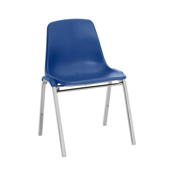 NPS 8100 Series Poly Shell Stacking Chair, Blue