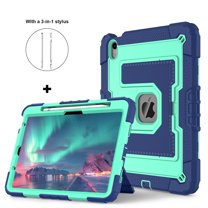 ELEHOLD Rugged Case for iPad 11th 10th Gen/iPad 11th (A16) 2025, Military-Grade Protection Case with Kickstand & Shoulder Strap, Includes 3-in-1 Stylus Pen,D