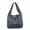 indigo Blue, variant on Lightweight Denim Drawstring Bucket Bag for Women, Casual Shoulder Crossbody Purse with Fixed Length Strap, Main Compartment Only