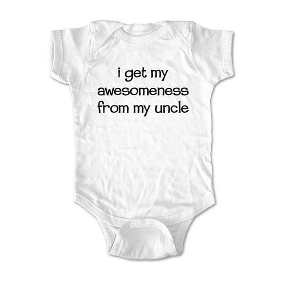 I get my awesomeness from my uncle - wallsparks cute & funny Brand - baby one piece bodysuit - Great baby shower gift!