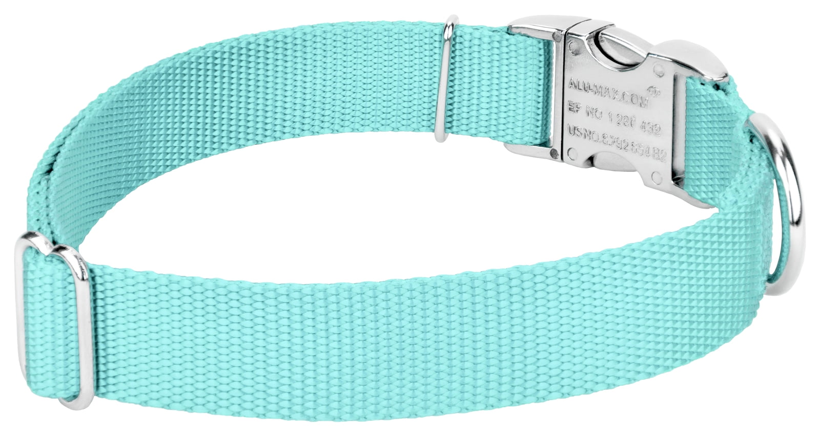 Country Brook Petz® Premium Nylon Dog Collar and Leash - Light Cyan, Medium