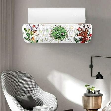 

Animal Wisteria Home Air Conditioner Cold Wind Shield Folding Deflector Cover Beige ABS