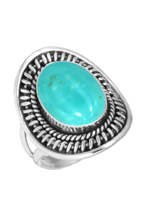 925 Sterling Silver Women Jewelry Natural Smithsonite Ring