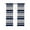 Navy Blue Gray, variant on Orange Navy Blue Striped Blackout Curtains, Light Blocking Print Window Curtains, Gradient Horizontal Lines Thermal Insulated Window Drapes for Living Room Kitchen Cafe 2 Panels, 84"W x 84"L