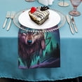 thumbnail image 4 of WYYP Wolf Dream Catcher Night Sky Cloth Napkins for Dining Table Kitchen Party Decoration 6 PCS, 4 of 7