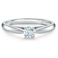 thumbnail image 3 of Gem Stone King 10K Two Tone Gold Sky Blue Aquamarine Engagement Ring for Women | 0.25 Cttw | Round 4MM | Gemstone March Birthstone | Size 8, 3 of 6