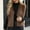 A01_Brown, variant on Womens Jacquard Varsity Jackets Open Front Full-Zip Jackets Polar Soft Fleece Cardigan Relaxed Fit Blazer Comfy Fall Wind Resistant Windbreaker Sweater Jacket