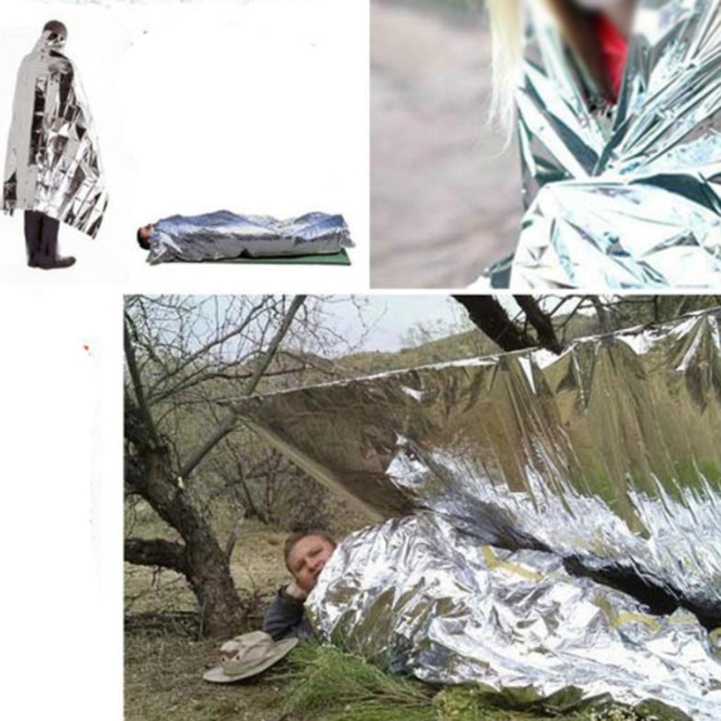 10pcs Outdoor Blanket Waterproof Survival Sleeping Bag 6.9 X 4.3/5.2ft Tent Shelter Camping Safety Gear - 0x160cm 210x160cm
