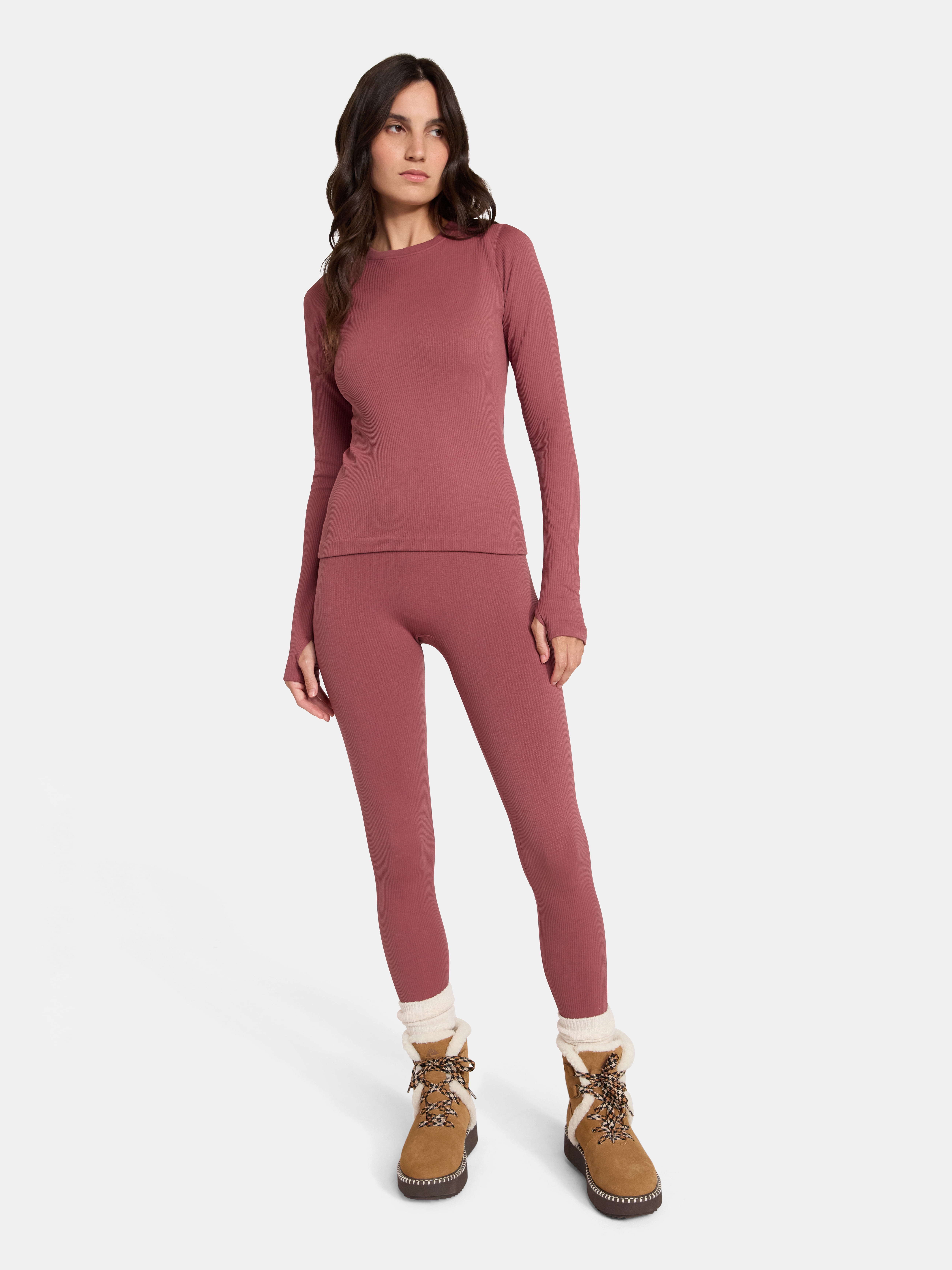 Ozark Trail Women’s Warmer Thermal Long Sleeve Seamless Fleece Top, Sizes XS-XXL