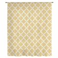 thumbnail image 2 of Yellow Moroccon Sheer Curtains 54 Inches Long, Farmhouse Minimalist Ethnic Geometric Light Filering Curtains, Breathable Simi Curtain Privacy Drapes for Kitchen Bathroom Small Window Treatment, 2 of 9