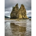 thumbnail image 2 of Wild, Jamie and Judy 15x18 White Modern Wood Framed Museum Art Print Titled - WA-Olympic National Park-Rialto Beach-Seastack and stormy sky, 2 of 4