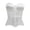 White, variant on Asymmetrical Sheer Corset Tops for Women Overbust Lingerie Bustier Breathable Boned Waist Cincher Going Out Club Party Bodyshaper