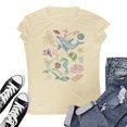 thumbnail image 4 of Women Tees Shirts Tops Oversized Loose Short Sleeve Graphic Summer Loose Fit Y2k Clothes, 4 of 4