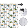 thumbnail image 4 of Blackout Kids Curtains,Cartoon Tractors Wheelbarrows White Pattern Childrens Insulated Curtains Set Of 2,Bedroom Essentials,Toddler Room Decor 42"x54", 4 of 5