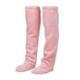thumbnail image 3 of yuksok over Knee High Fuzzy Socks Bedroom Boot Socks Lady Cozy Super Soft for Women Pink L, 3 of 9
