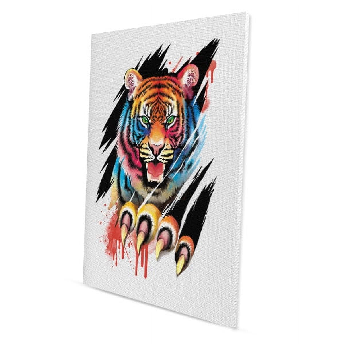 8 X 10 Flat Handmade Tiger Sublimation Canvas