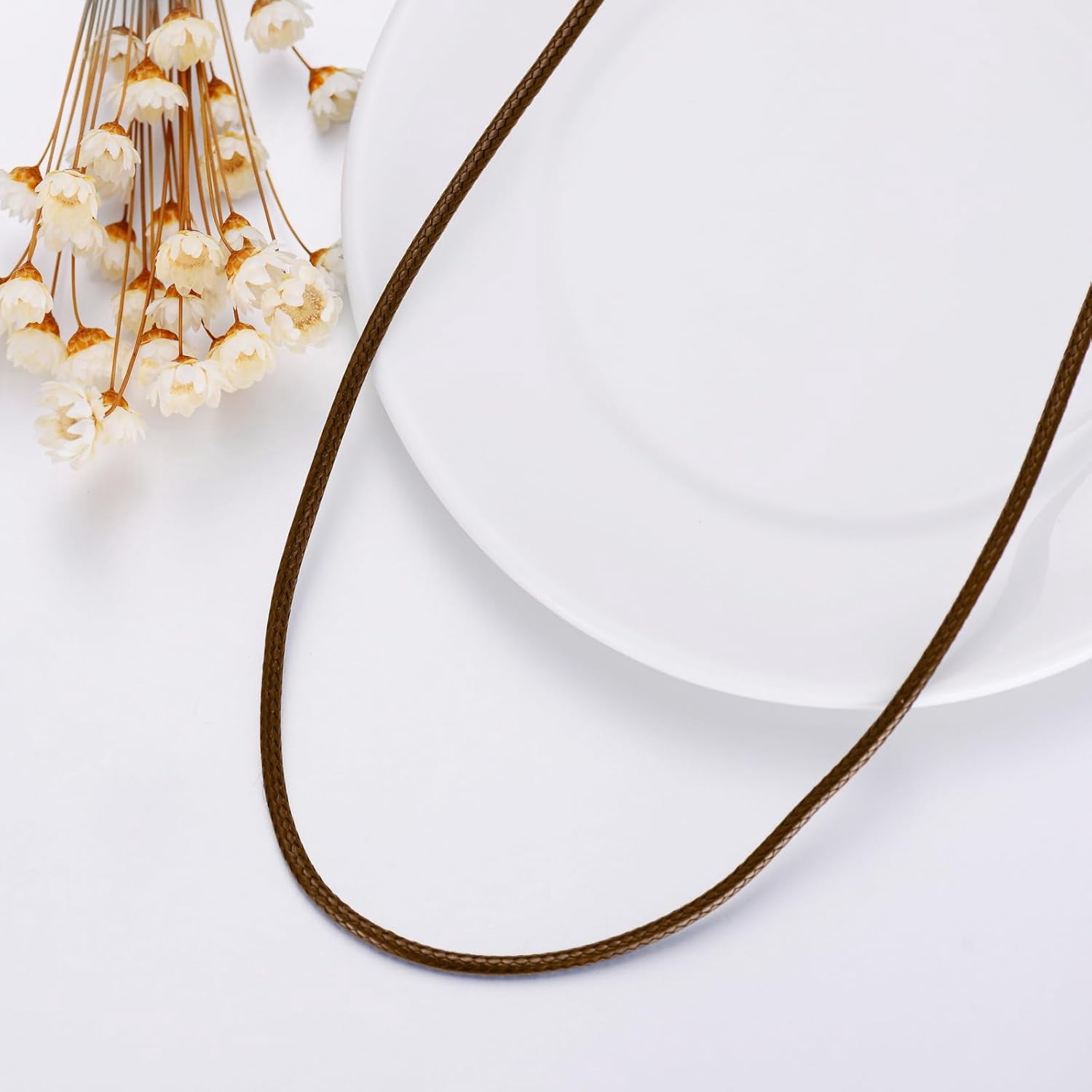 SISGEM Leather Cord Necklace Chain for Women Men with 925 Sterling Silver Lobster Clasp, 2/3mm Black/Brown Leather Necklace Cord 16/18/20/22/24 Inches