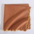thumbnail image 2 of Fingercraft Cloth Napkins, Everyday Use Reversible Scallop Design, Cotton Linen Blend Napkin Set of 6 Perfect for Parties Dinners Weddings Christmas Napkin Cloth 20x20 Inch Rust, 2 of 8
